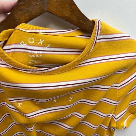 Roxy Yellow Stripe Baby Tee - Picture 4 of 4